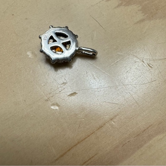 Sterling silver citrine pendant/enhancer - Picture 4 of 7